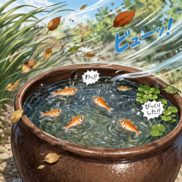 メダカ飼育に風は必要？風のメリット・デメリットと強風対策を解説