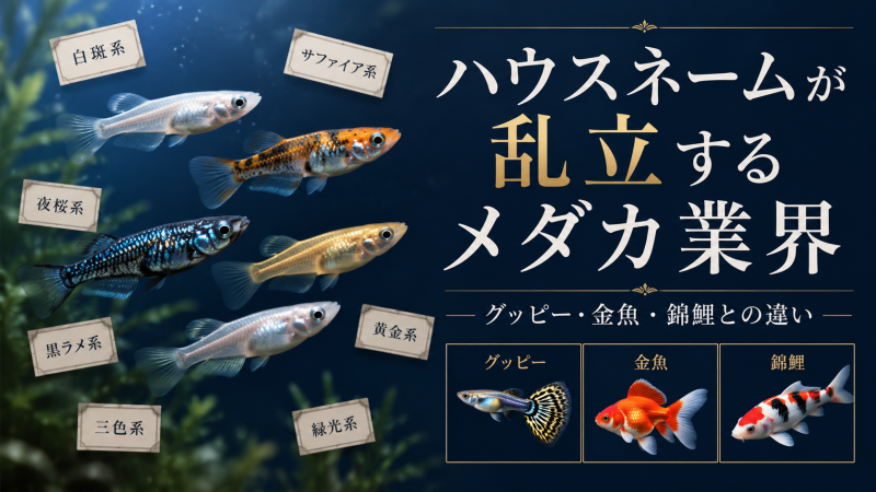 メダカのハウスネームとは？品種名との違いと乱立する理由を解説